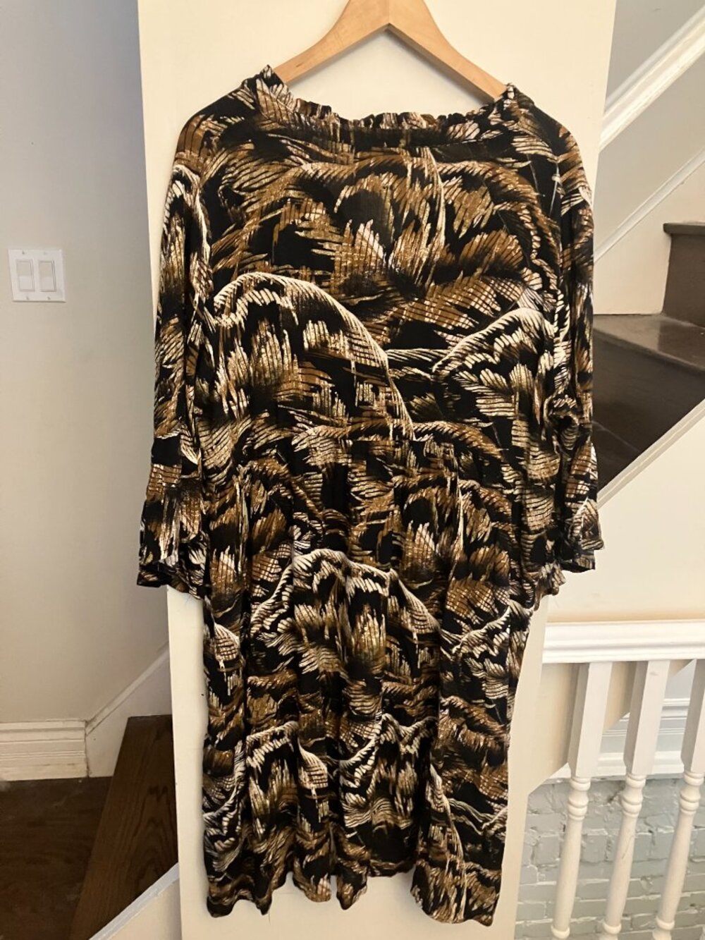 Flowy Animal Print Kaffee Dress
